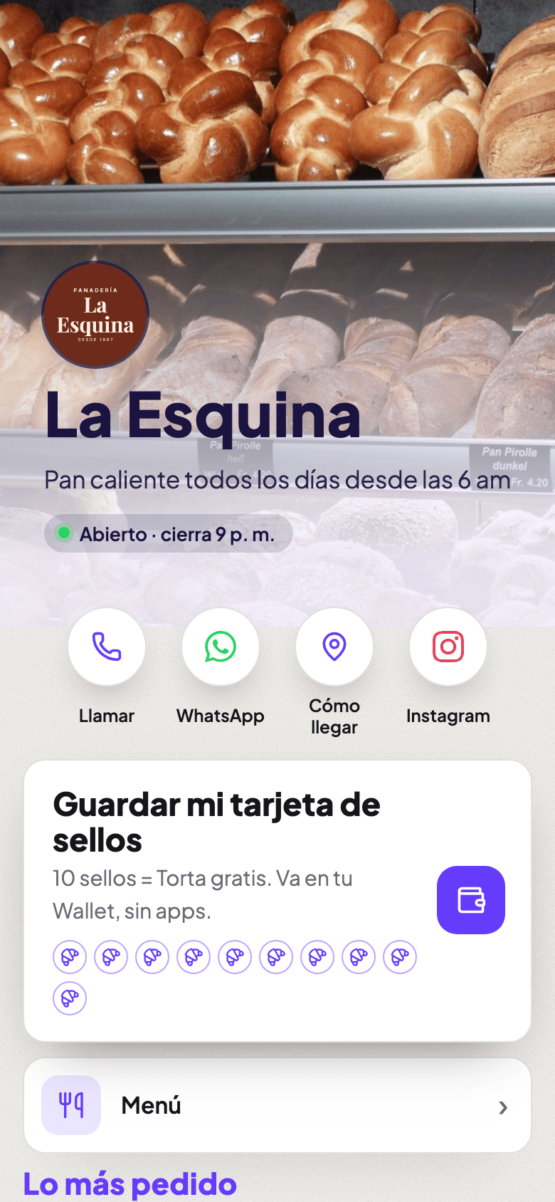 Página de ejemplo de La Esquina