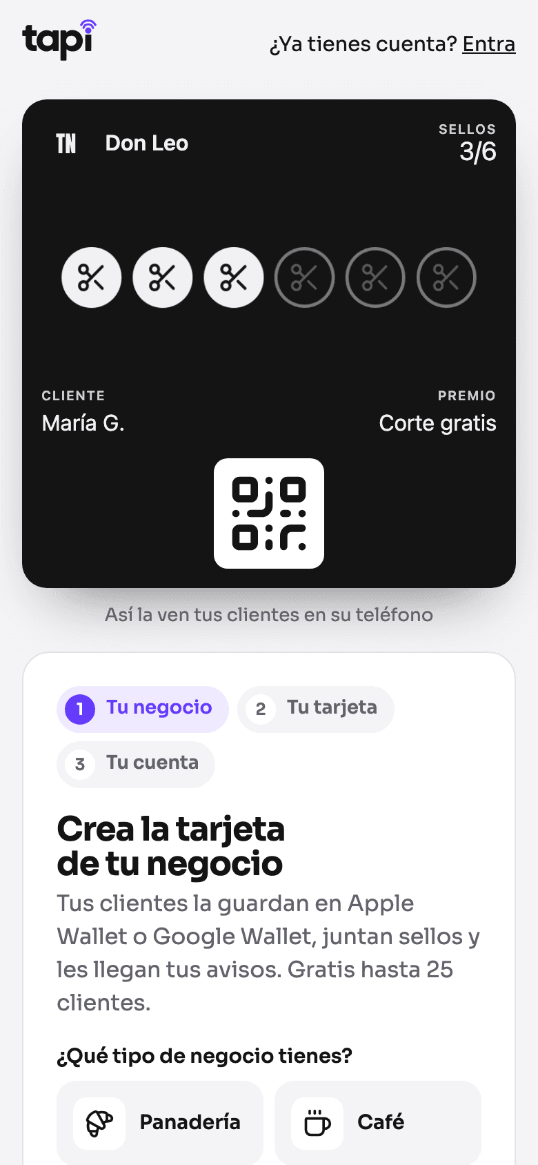 Creas tu tarjeta